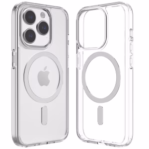 BACKCASE 15 PRO-MAX SILIVER MAGNETIC TRANSPARENT